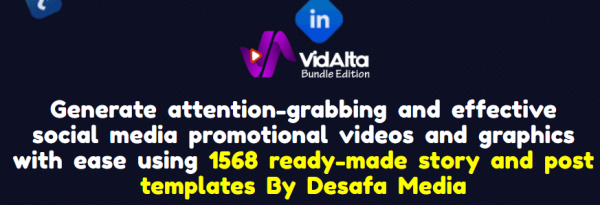 VidAlta Bundle Review - VIP 3,000 Bonuses $1,732,034 + OTO 1,2 Link Here