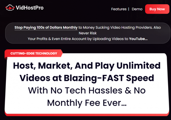 VidHostPro OTO – ⚠️ Full Upsell Details + 5,000 Bonus + Login App