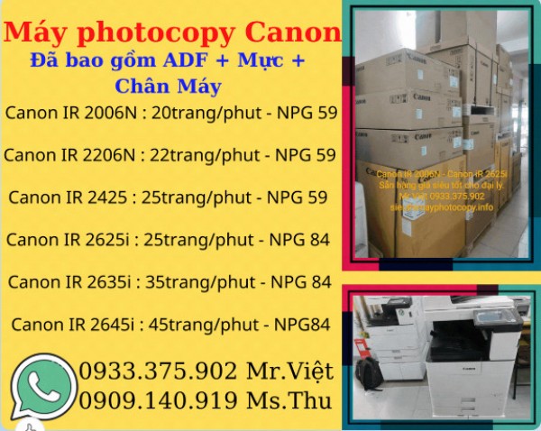 Việt Thành phân phối Máy photocopy Canon siêu tốc tại TP HCM 