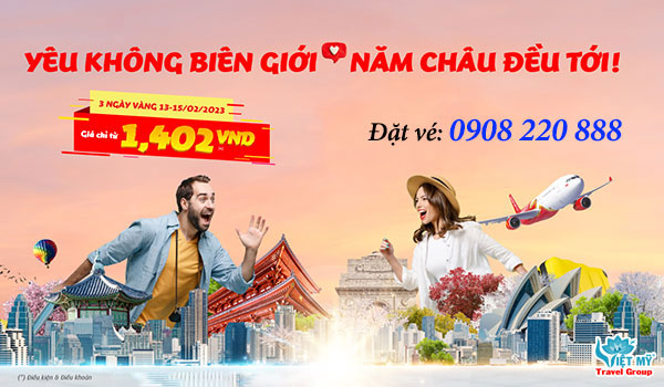 Vietjet ưu đãi vé máy bay nhân ngày Valentine