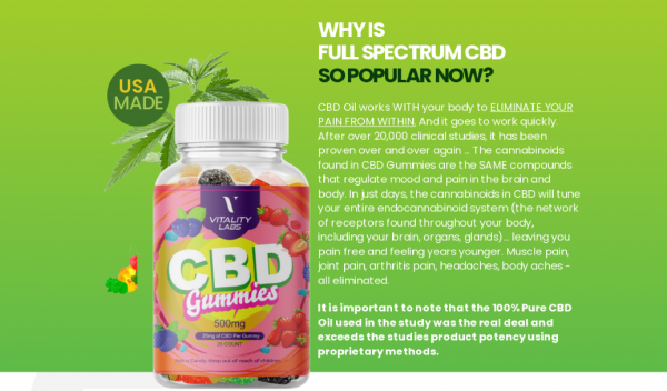 Vitality Labs CBD Gummies WHAT ARE CUSTOMERS SAYING? KNOW THE TRUTH!