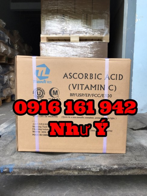 VITAMIN C 99% nguyên liệu , thùng 25kg, giá tốt