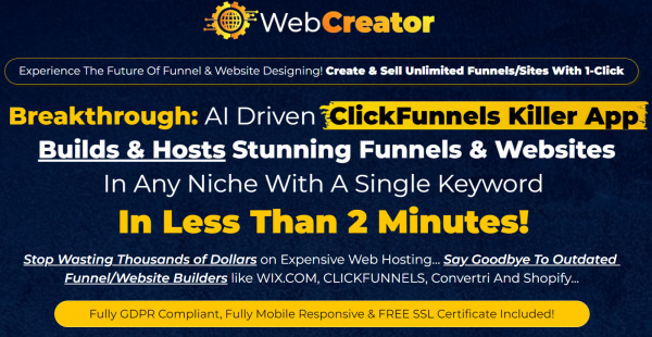 WebCreator OTO 1,2,3,4,5,6 Upsells OTO Links + VIP 3,000 Bonuses