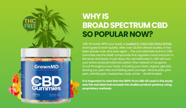 What are some of the other benefits of GrownMD CBD Gummies?