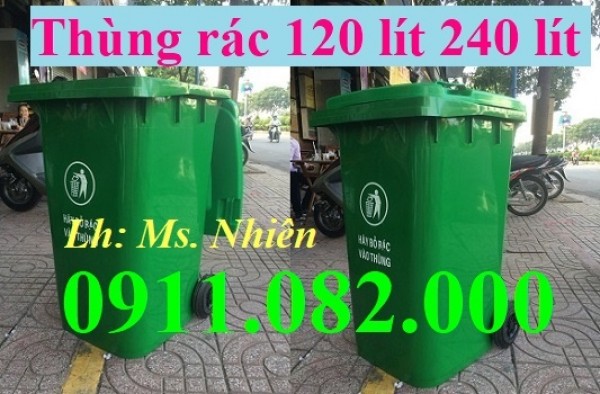 Xả kho cuối năm thùng rác nhựa giá rẻ- Giá rẻ thùng rác 120 lít 240 lít 660 lít- lh 0911082000
