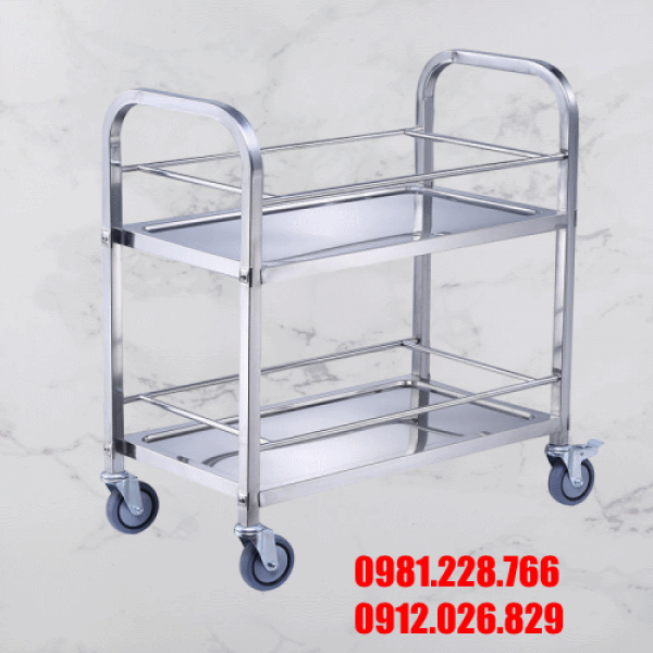 Xe đẩy thức ăn 3 tầng inox với nhiều công dụng tuyệt vời