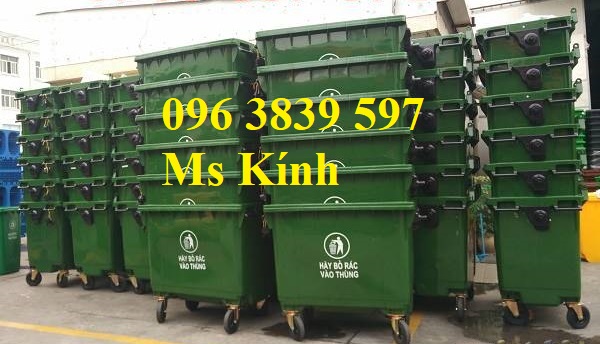 Xe gom rác 660l, thùng rác nhựa 660l giá rẻ toàn quốc - lh 096 3839 597 Ms Kính