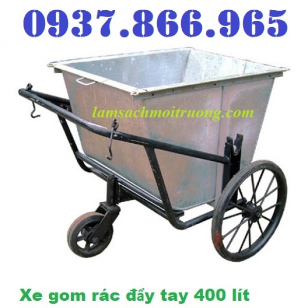Xe gom rác đẩy tay, xe gom rác tôn, xe gom rác inox bền đẹp giá rẻ