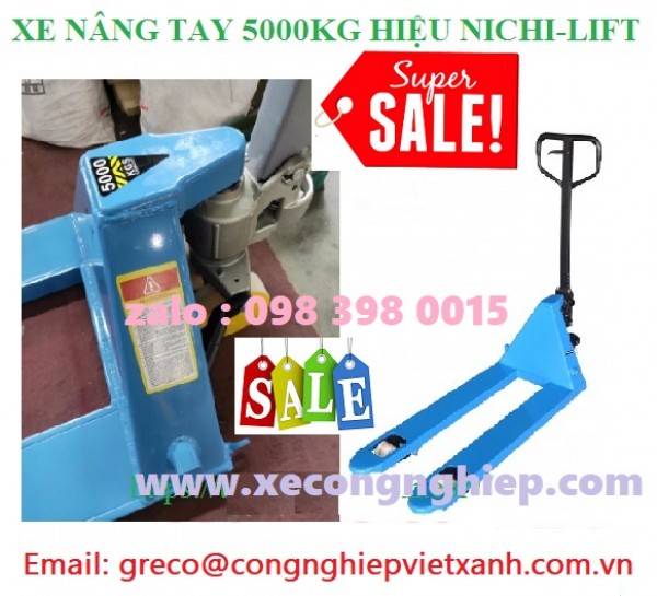 Xe nâng tay 5000Kg hiệu Nichi-Lift