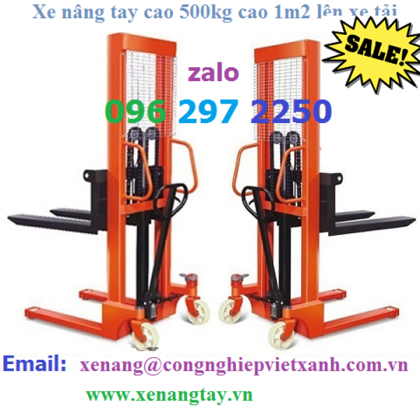 Xe nâng tay cao 500kg nâng cao 1.2m
