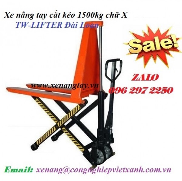 Xe nâng tay cắt kéo 1500kg chữ X