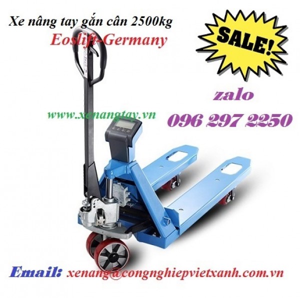 Xe nâng tay có gắn cân điện tử 2.5 tấn