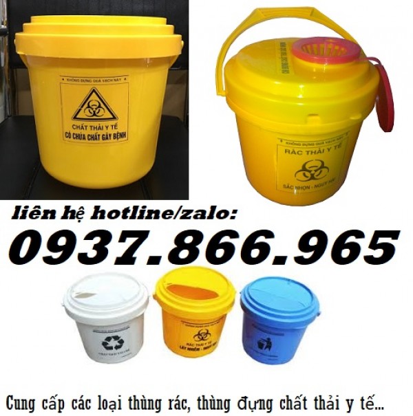 Xô  đựng rác thải y tế 5 lít, 10 lít, 22 lít, 50 lít