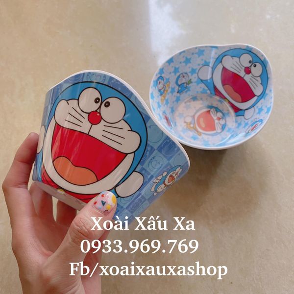 [Xoài Xấu Xa Shop] bát ăn 3d nhựa hình doraemon, chén ăn 3d doraemon dễ thương cho bé hoạt hình đẹp