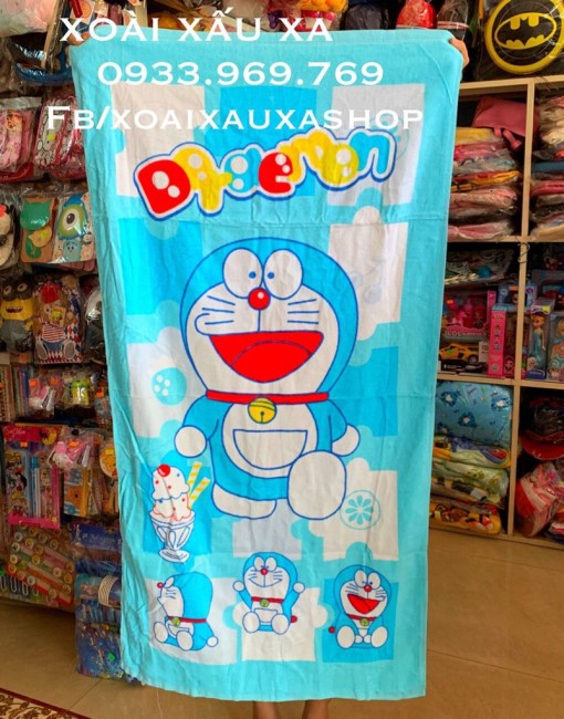 [Xoài Xấu Xa Shop] khăn tắm hoạt hình DORAEMON siêu đáng yêu cho bé