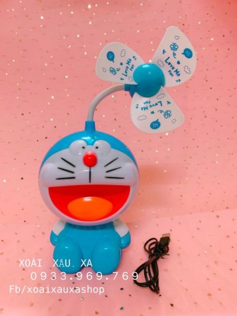 [Xoài Xấu Xa Shop] QUẠT VÀ ĐÈN SẠC USB HÌNH ĐORAEMON TRANG TRÍ DỄ THƯƠNG QUẠT ĐÈN HOẠT HÌNH 