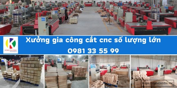 Xưởng gia công cắt CNC gỗ số lượng lớn tại Bình Dương, Đồng Nai, HCM
